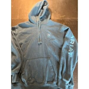Ariat Women's Blue Logo Graphic Hooded Sweatshirt Size S